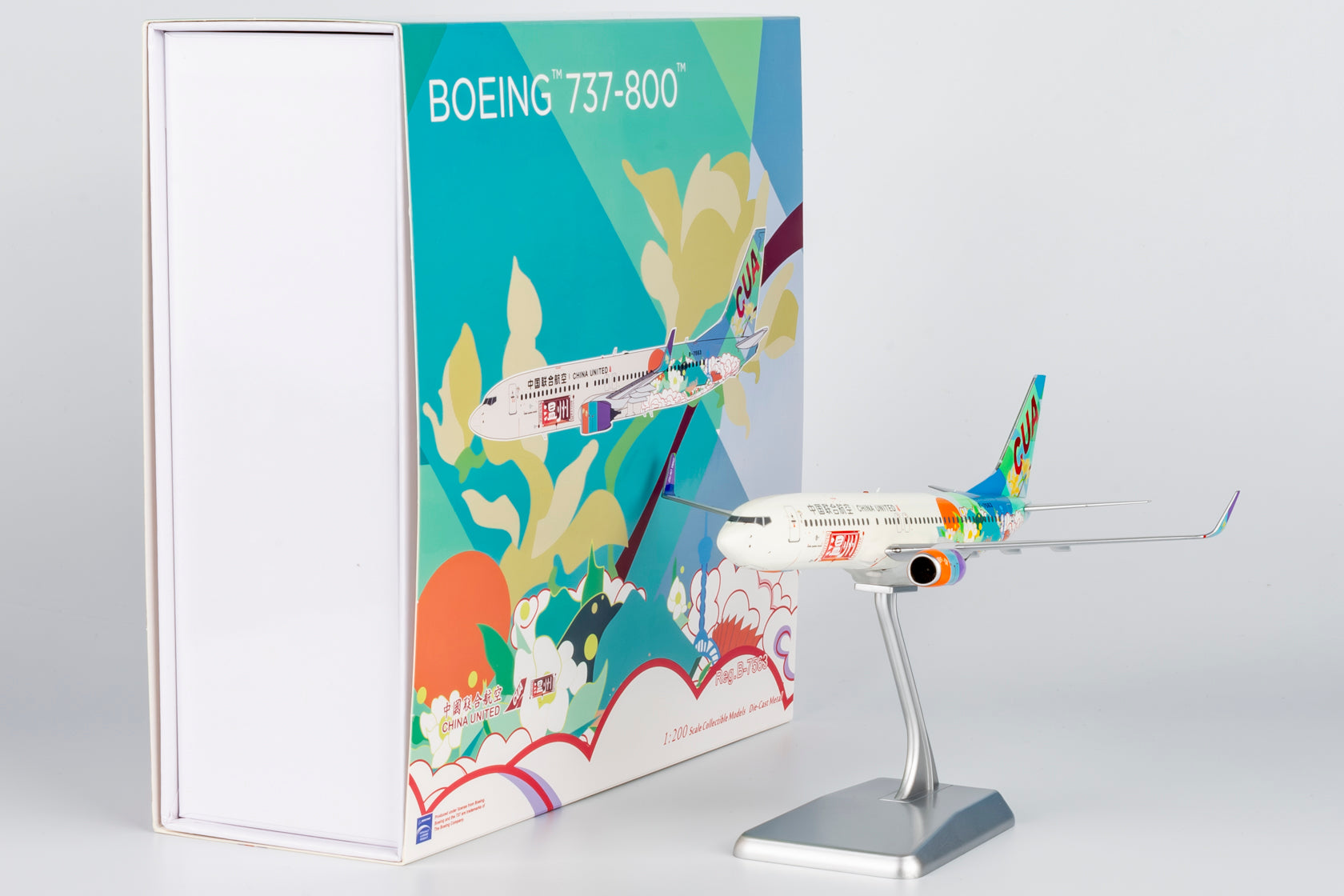 1/200 China United Airlines Boeing 737-800 B-7563 NG08008 - cover